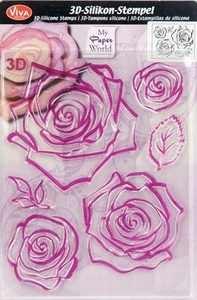 Clearstamp Viva My Paperwolrd 6792 3D Rose