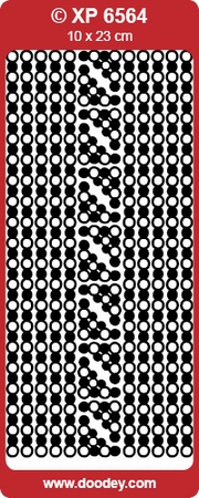 Doodey Stickervel Holografisch XP6564 Kaders&Hoekjes rood