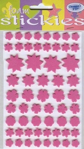 JeJe 3D foam stickies 33551 bloemen roze