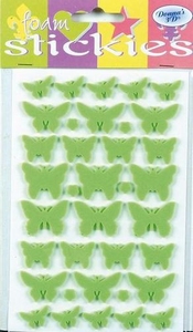 JeJe 3D foam stickies 33570 vlinders groen