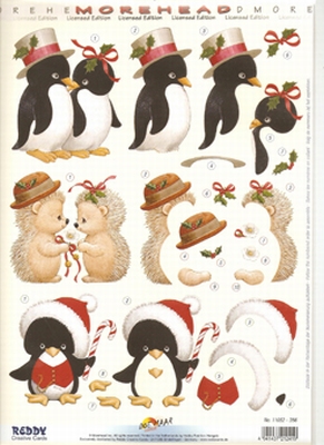 Morehead A4 Stansvel 356 Kerst Pinguins/egeltjes