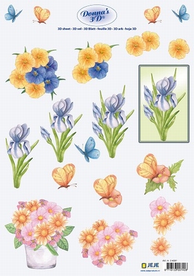 3D Knipvel Donna Jeje 3.4091 Bloemen Iris ea