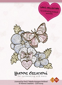 Stempel Yvonne Creations 10014 Love Butterfly