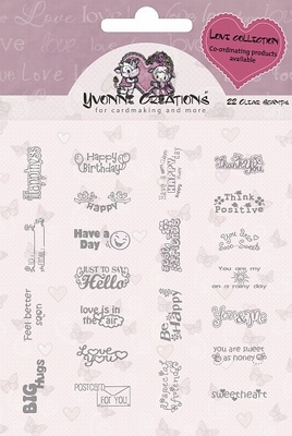 Stempel Yvonne Creations 10017 Love Text English