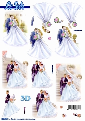Le Suh 3D Stansvel 680017 Huwelijk/bruidspaar
