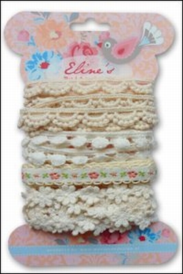 MD Eline's EL8531 Buitenhuis ribbons white/off white/bloem
