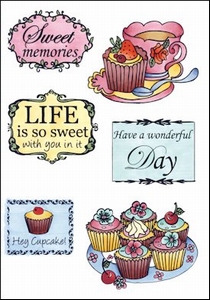 MD clear stamps Els Weezenbeek EWS2206 Tea and cupcakes
