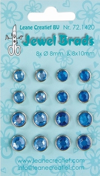 LeCreaDesign Jewel brads 721420 dark blue/ light blue