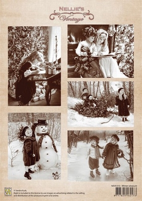 A4 Vel Nellie's Vintage Christmas Nevi010 Winter pleasure