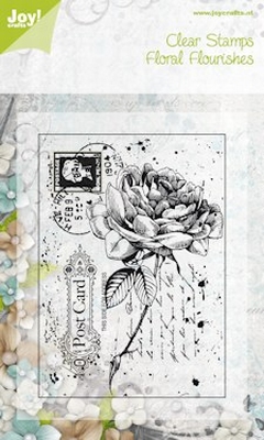 Joy! Clear stamps 6410-0044 Floral Flourishe Old letter Rose