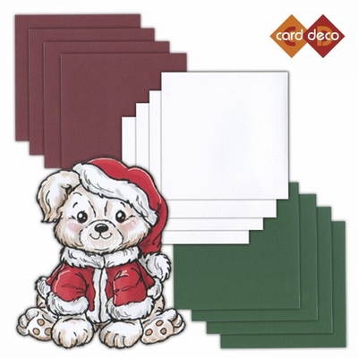 Kerstkaartenset - Dubbelgevouwen 4-kant kaartkarton