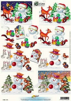 3D Kerstknipvel Universal Pictures 219 Sneeuwpop