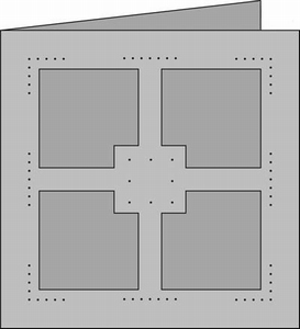 Romak Trapeze kaart 348 4-kant Borduurkaart 21 wit
