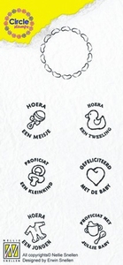 Nellie's Circle clear stamps CCSB001 Baby Ned tekst