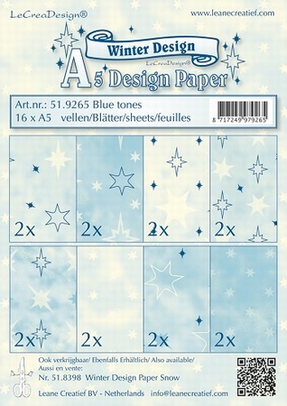 LeCreaDesign papier 519265 assorti Winter blue tones