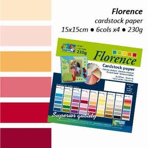 Florence cardstock paper linnenstructuur 105 multipack rood