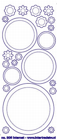 Stickervel Voorbeeldkaarten Transparant 205 Cirkels