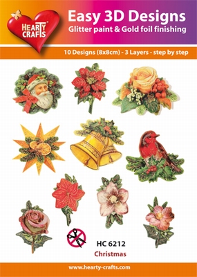 Hearty Crafts Easy 3D Toppers HC6212 Kerstdecoratie