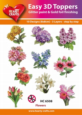 Hearty Crafts Easy 3D Toppers HC6508 Bloemen