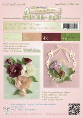 LeCreaDesign Silk/zijde papier 519579 assorti pink tones