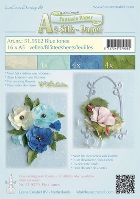 LeCreaDesign Silk/zijde papier 519562 assorti blue tones