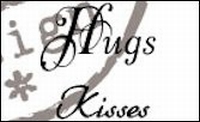 MD clear stamps CS0888 teksten Hugs-kisses Eng