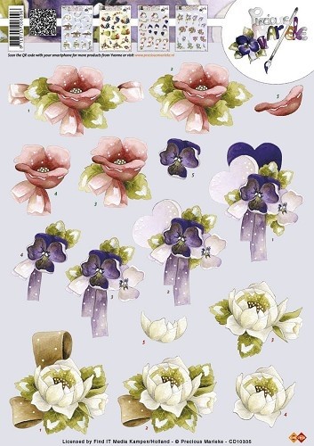 3D Knipvel Precious Marieke CD10335 Bloemen