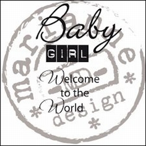MD clear stamps CS0890 baby girl UK