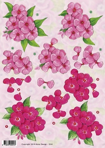 3D Knipvel Anne Design VBK 2541 Bloemen roze
