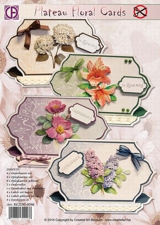 Creatief Art RE2530-0046 Reddy Plateau Floral Cards