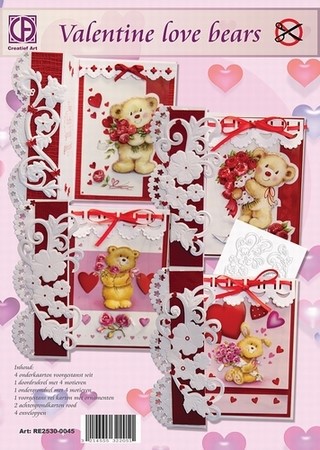 Creatief Art RE2530-0045 Reddy Valentine Love Bears