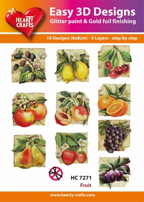 Hearty Crafts Easy 3D Toppers HC7271 Fruit/beterschap