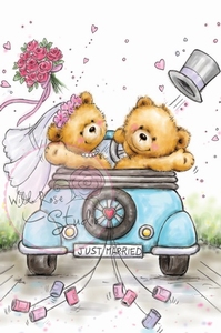 Wild Roses Studio Stamp CL284 Just Married
