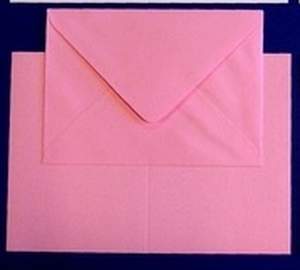 Lesuh 5 Kaarten met enveloppe Hamerslag 603 roze