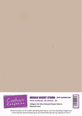 Crafters Companion Neenah Desert Storm Kraft Colouring Card