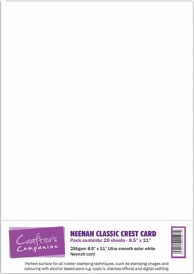 Crafters Companion Neenah Classic Crest Card Pack Solar Whit