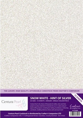 Crafters Companion Centura Pearl Fresh White Hint of silver