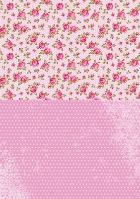 A4 Vel Nellie's Background Neva008 Pink roses