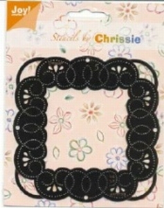 Chrissie Borduurstencil 6001-1005 Vierkant met krullen