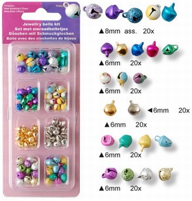 Jewelry sieraadbelletjes assorti colours
