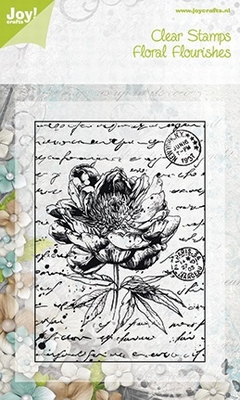 Joy! Clear stamps 6410-0043 Floral Flourishe Old letter Rose