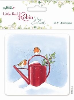 Papermania Clear Stamps 907915 Little Red Robin - Watering