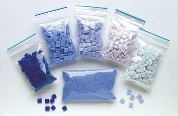 Mozaiek steentjes acryl 563 blauw