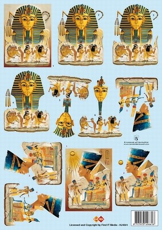 A4 Knipvel Carddeco HJ4901 Egypte Farao