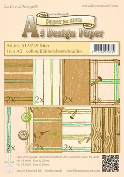 LeCreaDesign Design papier ass A5 519739 Men/mannen