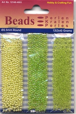Hobby & Crafting trio Beads Pearl & Gloss 4603 Lime