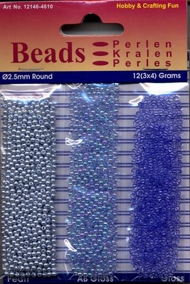 Hobby & Crafting trio Beads Pearl & Gloss 4610 Pastel Blue