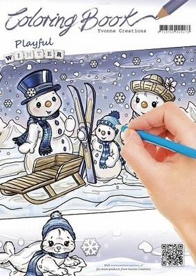 Yvonne's Coloring book YCCB10001 Playfull Winter