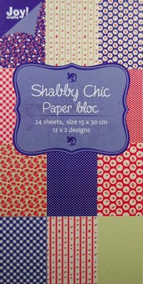 Joy! Papierblok 6011-0311 Shabby Chic (blauw)