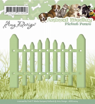 Amy Design Dies ADD10024 Animal Medley Picket Fence/hek